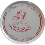 Plat porcelaine Toi et Moi (4 couleurs)